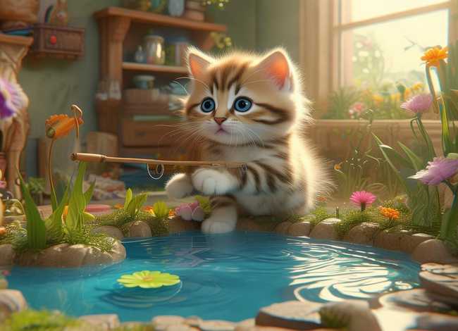 小猫种鱼幼儿故事睡前完整故事（小猫种鱼的故事寓意幼儿园）