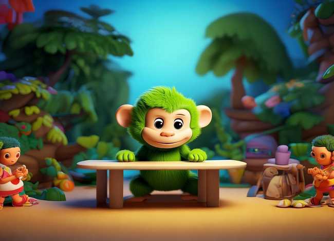 儿童绘本故事视频猴子 - 幼儿故事猴子学样视频