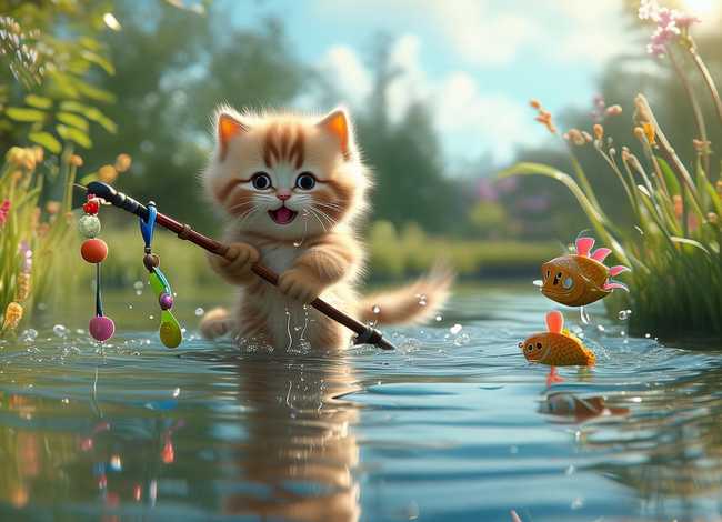 小猫钓鱼 小猫钓鱼动画片视频