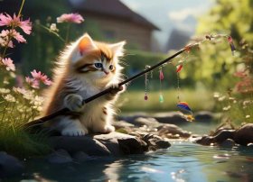 小猫钓鱼的故事视频（小猫钓鱼的故事视频绘本）