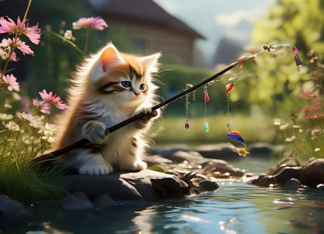 小猫钓鱼的故事视频（小猫钓鱼的故事视频绘本）