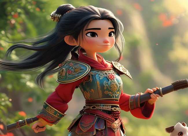 花木兰的故事儿童版照片 花木兰故事的图片