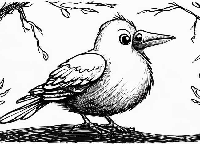 大嘴鸟的故事简笔画 大嘴鸟的故事简笔画图片