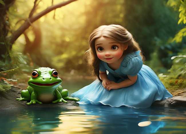儿童故事青蛙王子绘本图片（儿童故事青蛙王子图片）