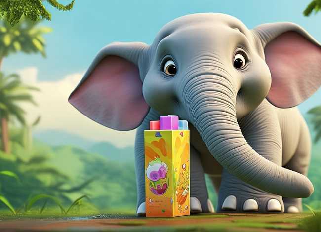 大象喝果汁儿童故事，大象喝水的故事视频