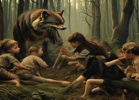 智斗大灰狼故事原文；智斗大灰狼故事原文及翻译