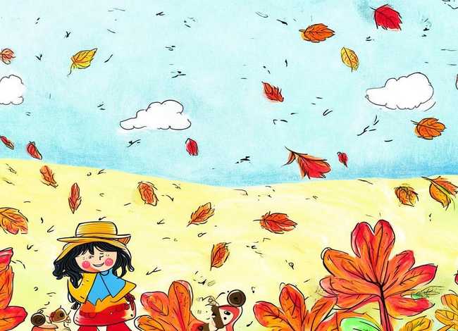 秋天儿童画 - 秋天儿童画简单