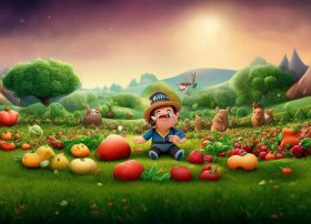 格林童话故事之儿童的天堂 - 格林童话天堂里的农夫