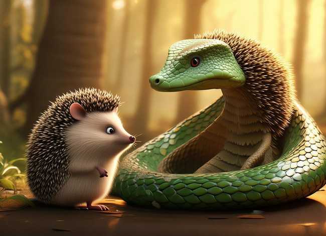 儿童故事刺猬和蛇、刺猬和大蛇的故事