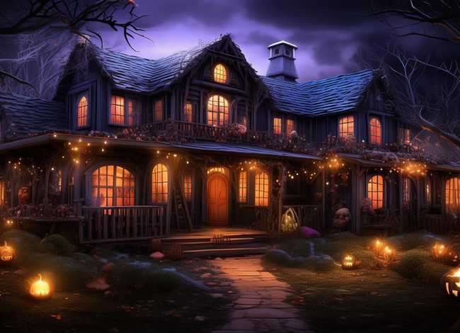 万圣节儿童鬼屋图片 万圣节儿童鬼屋图片高清