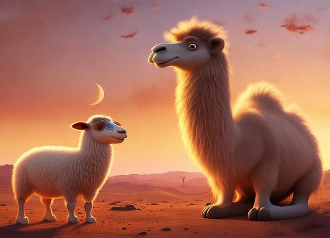 儿童睡前故事骆驼的故事，睡前故事骆驼和羊的故事