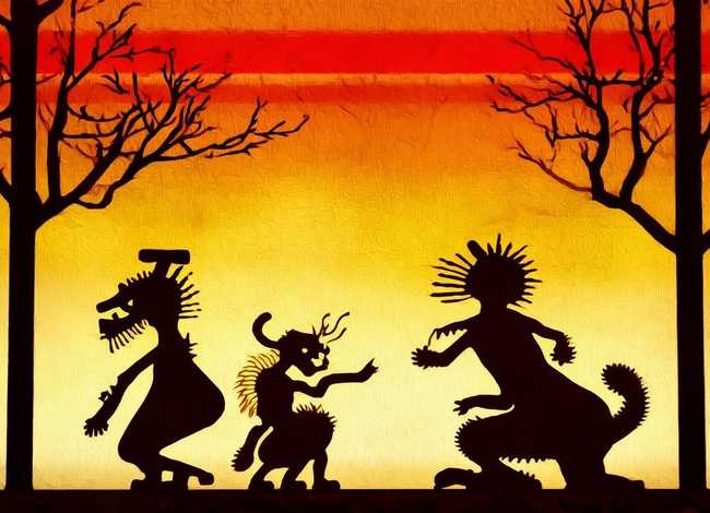 儿童简单皮影画分解打印图（儿童简单皮影画分解打印图片）