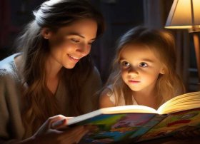 读儿童故事绘本；阅读儿童故事绘本