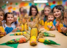 儿童玉米手工作品，儿童玉米手工作品图片