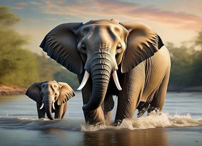 儿童故事大象过河 大象与小象过河的故事