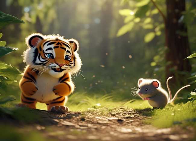 儿童故事大老虎和小老鼠，小老虎和大老鼠的故事