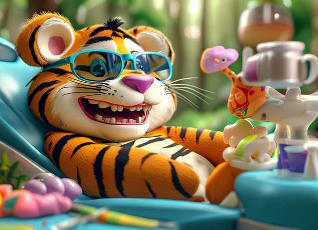 儿童故事视频老虎拔牙 - 幼儿故事老虎拔牙视频