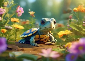 聪明的小乌龟幼儿故事；聪明的小乌龟幼儿故事图片