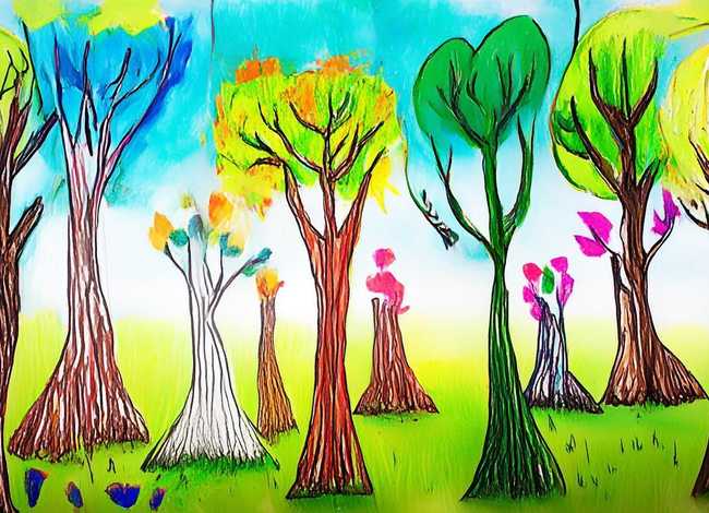 树儿童画作品图片、树儿童画画图片大全 树儿童画作品图片、树儿童画画图片大全