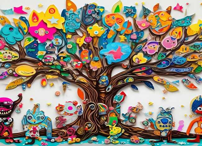 创意贴画故事，创意贴画故事场景