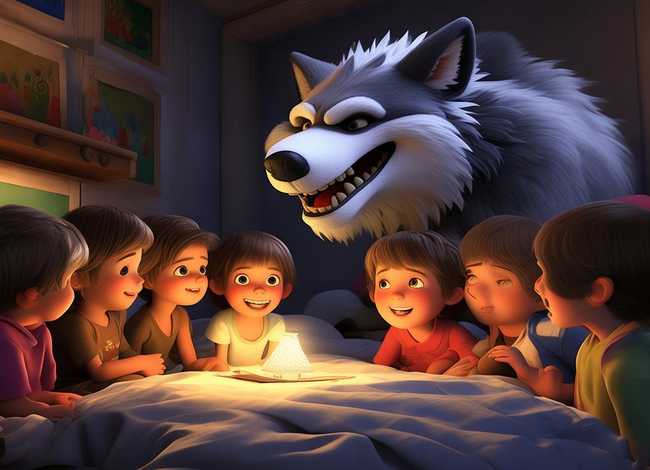 儿童故事大灰狼的故事睡前、少儿睡前故事大灰狼的故事
