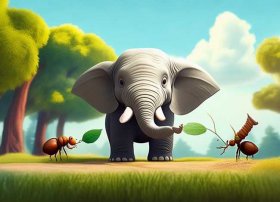 儿童故事蚂蚁和大象的故事，蚂蚁和大象的故事绘本