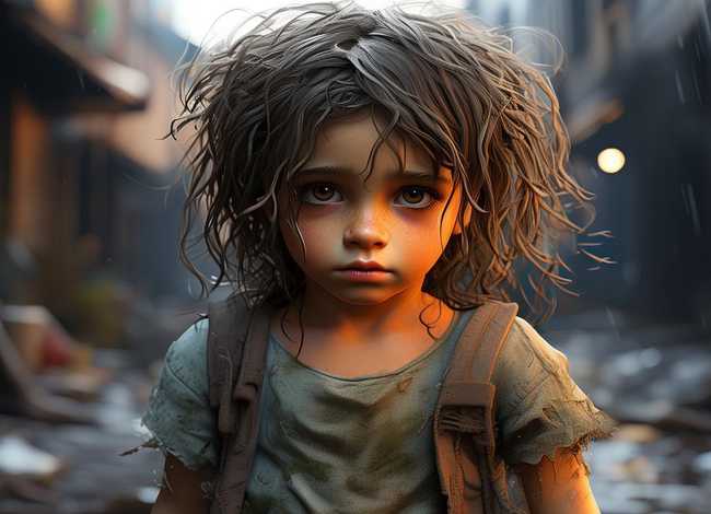 流浪儿童悲惨生活图片，流浪儿童悲惨生活图片卡通