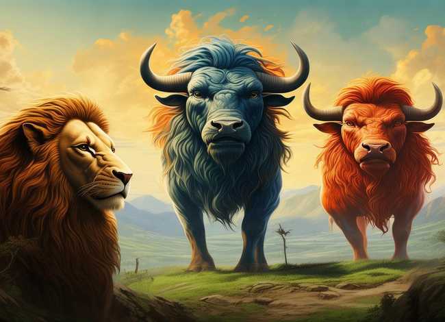 兔小贝故事三头公牛，兔小贝故事三头公牛与狮子