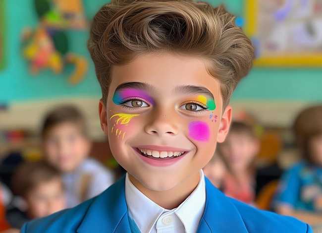 儿童故事演讲妆容（儿童演讲妆容男孩）