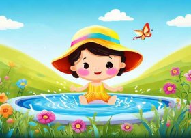 我的夏日故事儿童画 - 我的夏天儿童画