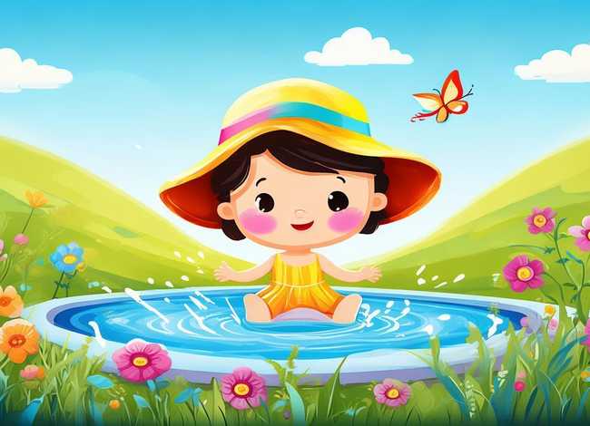 我的夏日故事儿童画 - 我的夏天儿童画 我的夏日故事儿童画 - 我的夏天儿童画