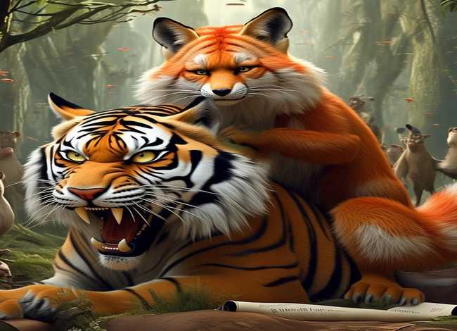 狐狸借虎威儿童故事、狐假虎威狐狸借着老虎,还会发生怎么样的故事 狐狸借虎威儿童故事、狐假虎威狐狸借着老虎,还会发生怎么样的故事