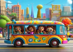公交车视频儿童动画故事，公交车儿童动画片