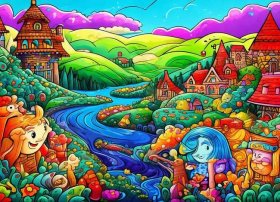 儿童故事手绘画报 儿童故事手绘画