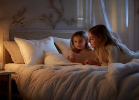 睡前故事床上用品；床边睡前故事