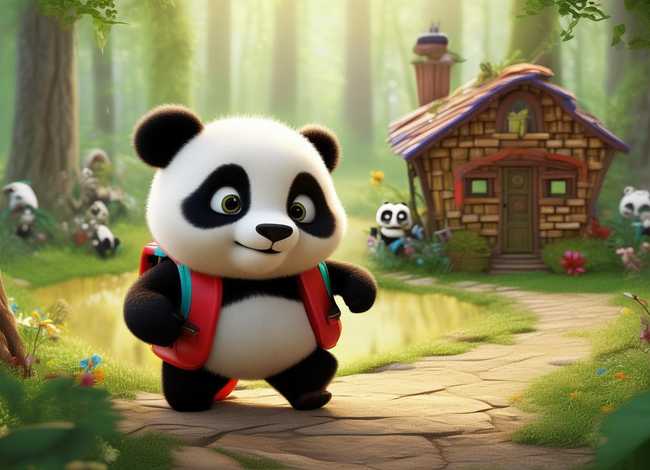 儿童故事3-6岁熊猫上学，小熊猫去上学的故事