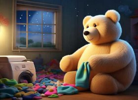 洗袜子的大笨熊儿童故事歌词；晚安,洗袜子的大笨熊故事