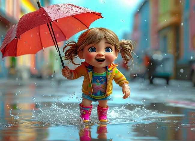 雨天的儿童画 - 雨天的儿童画怎么画 雨天的儿童画 - 雨天的儿童画怎么画