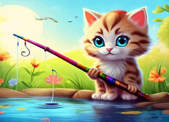 儿童启蒙绘本故事小猫钓鱼 幼儿绘本故事小猫钓鱼