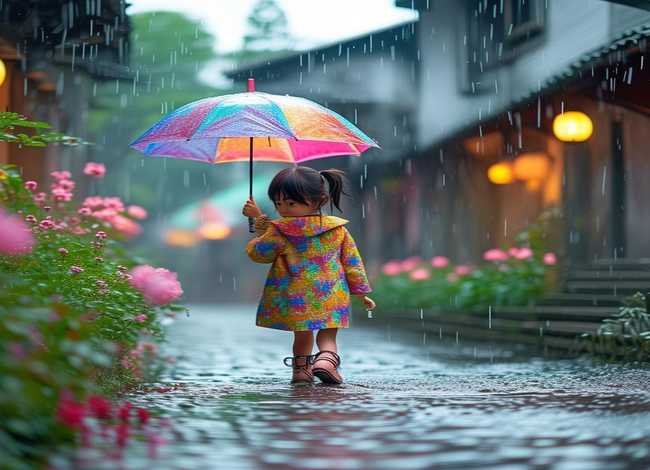 下雨了,故事；下雨了故事中小玲是怎么回家的