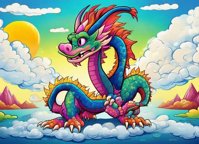 儿童故事中国龙 中国龙儿童绘画
