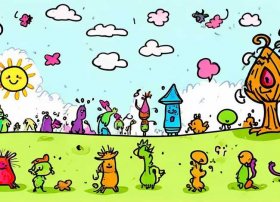 故事儿童画简笔画 - 故事画的简笔画