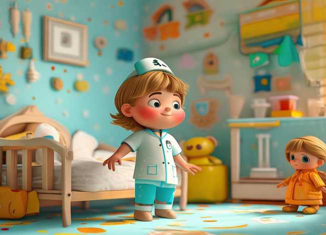 医院的故事幼儿园简画；幼儿园医院里的故事简笔画