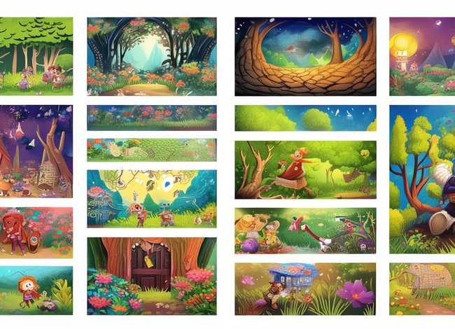 儿童故事插画手绘版 儿童故事插画手绘版四格 儿童故事插画手绘版 儿童故事插画手绘版四格