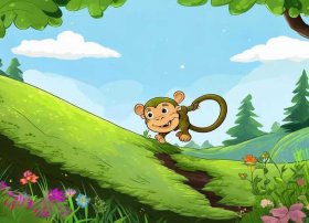小猴子下山故事儿童视频 小猴子下山的幼儿故事视频