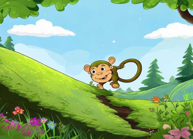 小猴子下山故事儿童视频 小猴子下山的幼儿故事视频