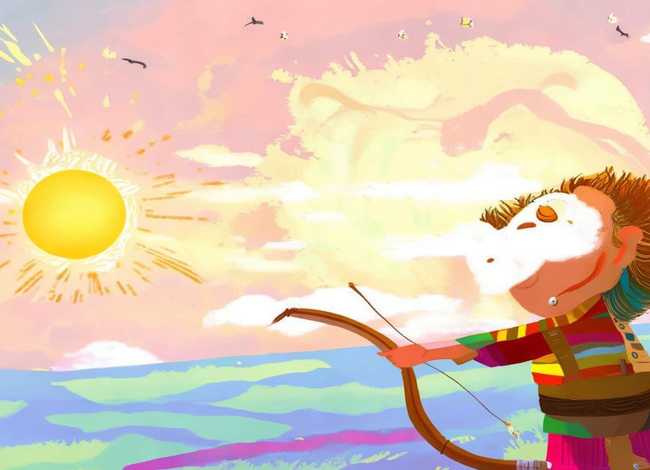 儿童后羿射日的绘画图片（儿童后羿射日的绘画图片怎么画）