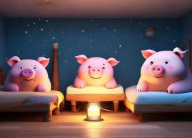 儿童睡前故事三只小猪的故事简短、少儿睡前故事三只小猪