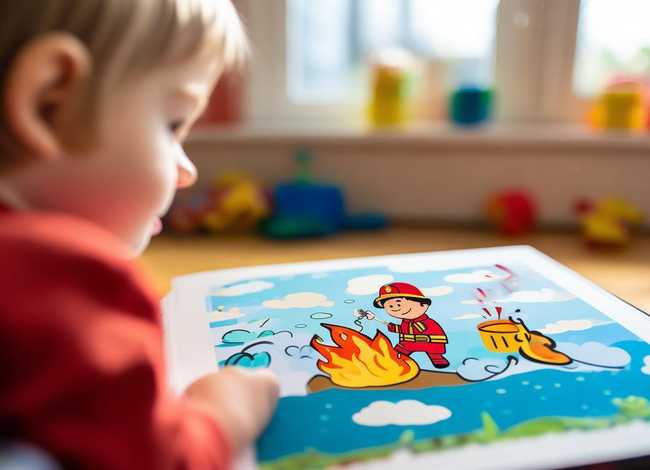 儿童故事消防员的时间；宝宝故事消防员的故事