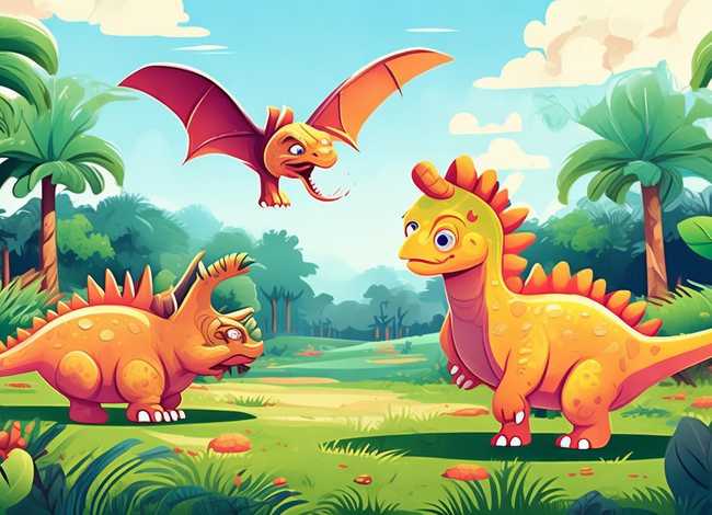 恐龙故事儿童3岁；0-3岁恐龙故事